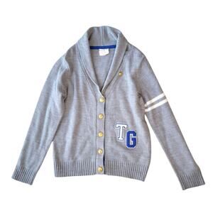 Tommy Girl Gray Cardigan Sweater Logo XL